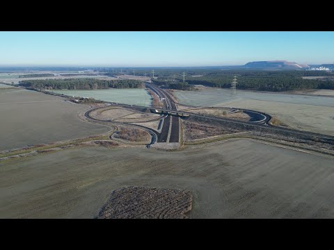 Autobahn A14 Baustelle zwischen Wolmirstedt und Mittellandkanal, November 2025