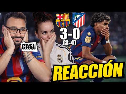 HINCHA del BARÇA REACCIONA al BARÇA 3-0 ATLÉTICO con mi MUJER MADRIDISTA ¡ELIMINADOS con HONOR!