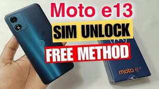 Motorola Moto E13 Network Unlock by code