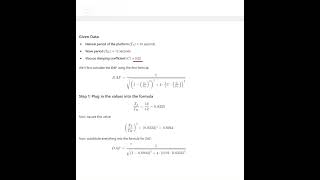 Dynamic Amplification Factors