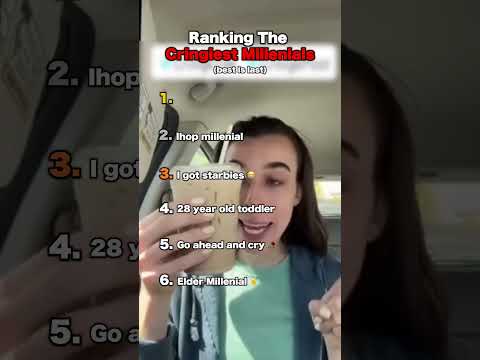 Ranking The Cringiest Millenials 🤣 #shorts #funny #rankings