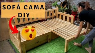  Como Fazer Sof Cama Diy Retrtil com Gaveteiro.