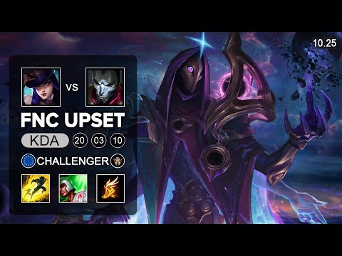 FNC Upset Jhin Bot vs Caitlyn - EUW Challenger Patch 10.25