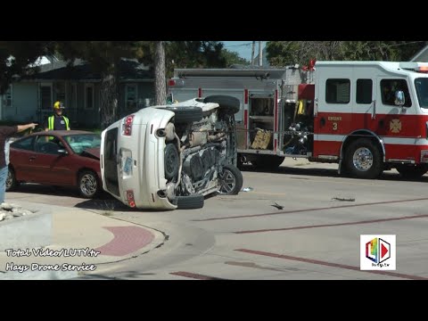 Injury 3 Vehicle Crash at 13th and Allen Streets in Hays, KS 8/25/21