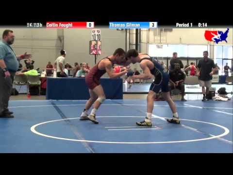 Coltin Fought vs. Thomas Gilman at 2013 Junior Nationals - FILA - FS