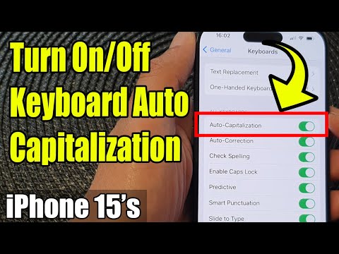 iPhone 15/15 Pro Max: How to Turn On/Off Keyboard Auto Capitalization