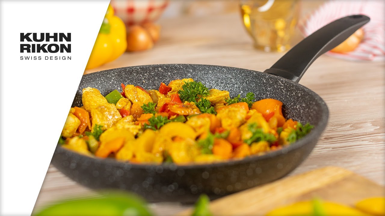 Kuhn Rikon Bratpfanne Easy Induction Marble Schwarz, Ø 26 cm