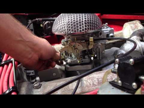 Triumph Stag Weber Carburettor - second start after some basic tuning.