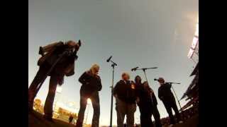 Jefferson Starship sings the Star Spangled Banner before the Giants 2012 Home Night Opening game