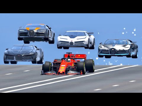 Bugatti Hypercars vs Ferrari F1 2019 Jet Engine - Drag Race 20 km