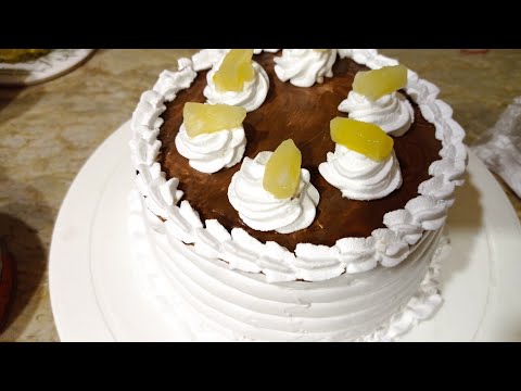 pineapple cake decoration recipe by Mehwish Hanif 😊