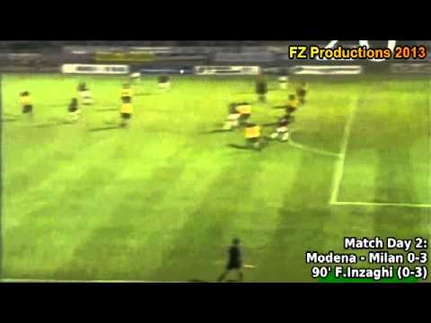 Serie A 2002-2003, day 2 Modena - Milan 0-3 (F.Inzaghi 2nd goal)