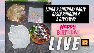 Happy Birthday Linda!! Resin Pouring Her Present | Plus A Giveaway | Resin Art | Epoxy Resin Art