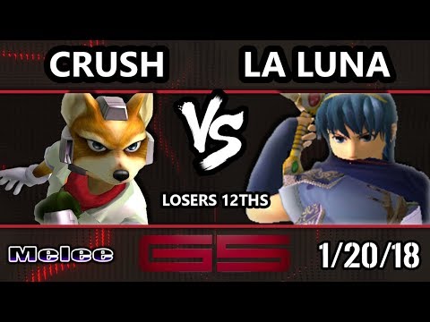 GENESIS 5 SSBM - Crush (Fox) VS MSF | La Luna (Marth) - Smash Melee L12