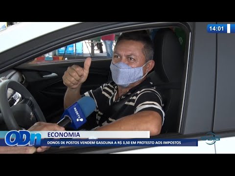 Donos de Postos vendem gasolina a R$ 3,50 em protesto aos impostos 14 10 2021