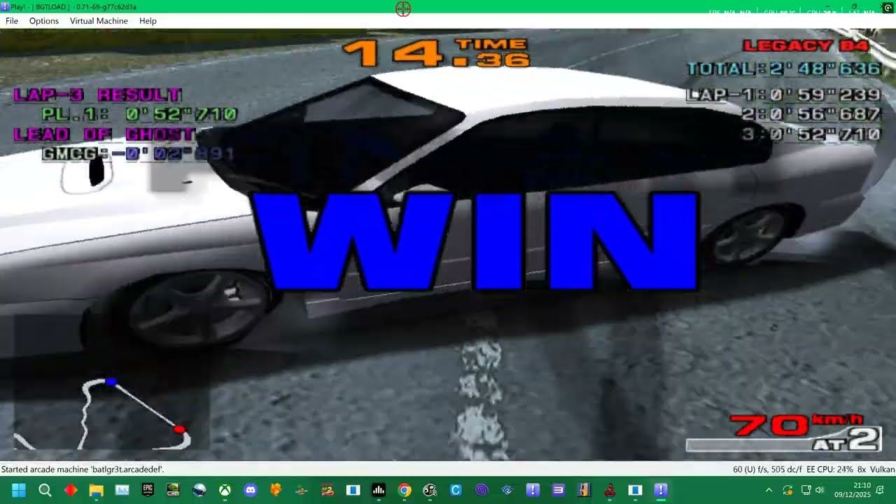 PLAY! - BATTLE GEAR 3 TUNED - TIME ATTACK - SUBARU LEGACY -  COURSE 5  - UK ARCADES 4K 2025