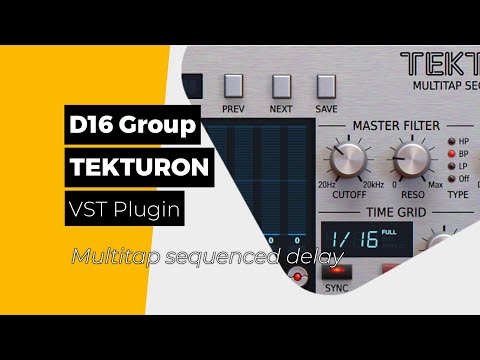 D16 Group - Tekturon - A VST plugin - Multitap sequenced delay - All presets demo