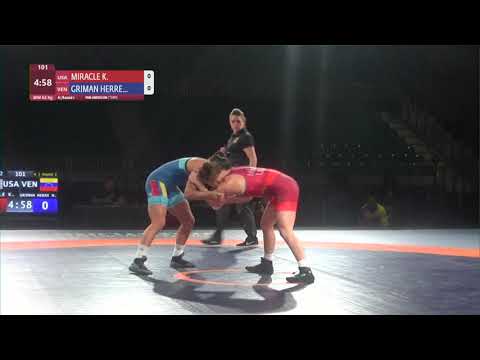 Round 1 WW - 62 kg: Kayla Miracle (USA) v. N. GRIMAN HERRE (VEN)