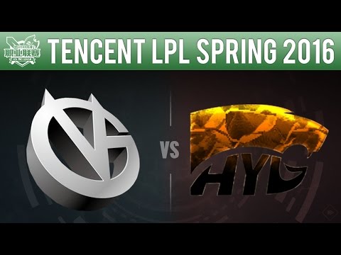 VG vs HYG - League Of Legends S6 Tournament LPL Spring 2016 Game 2