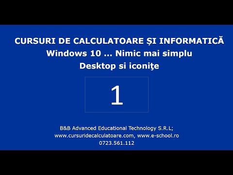 Utilizare Windows 10.... Nimic mai simplu -  Desktop si iconite