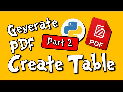 Generate PDF with Python ReportLab Create Table Part 2 3