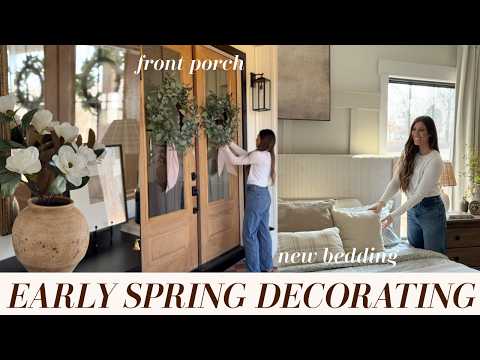 SPRING DECORATING 2026 | Bedroom, Front Porch, and Entryway