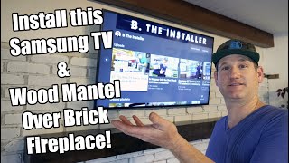 Wall Mount TV Over a Brick Fireplace