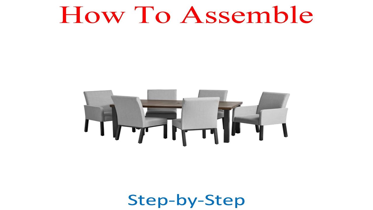 How to assemble Better Homes and Gardens Ellington Embossed Wood grain Top Dining Table