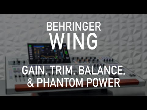 Behringer Wing 104 - Gain, Trim, Balance, Phantom Power
