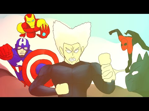 Garou vs Avengers Full fight, fan animation (one punch man/ marvel)