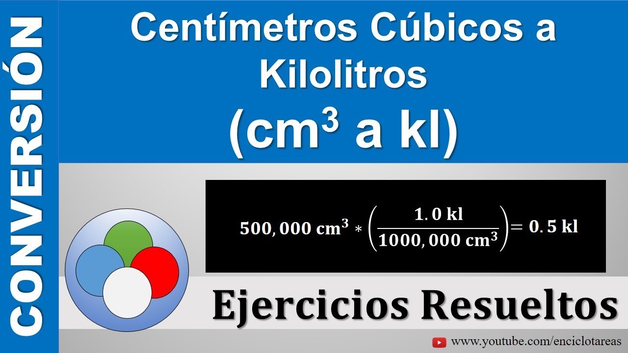 Centímetros Cúbicos a Kilolitros (cm3 a kl)