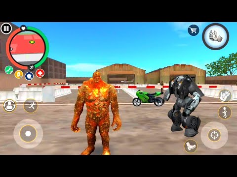 Rope Hero Vice Town Zombie Fight | Stone Man Fight Robot Tank | Mutant Man Fight Army | Games on