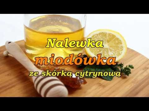 Nalewka miodówka ze skórką cytrynową.