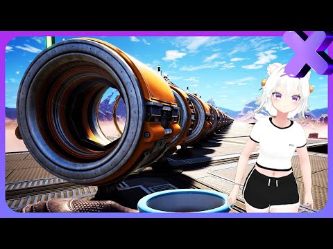 Filian reacts to I Built a 600 Meter Human Cannon That Ends All Existence - Satisfactory