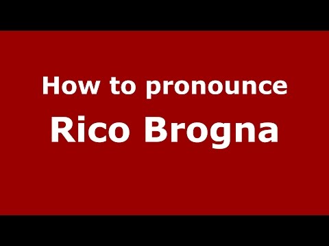How to pronounce Rico Brogna (Italian/Italy)  - PronounceNames.com