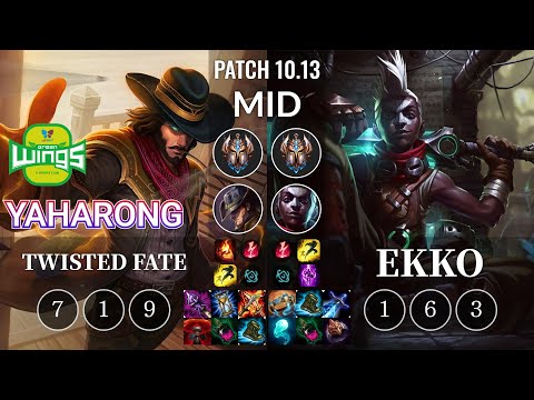JAG Yaharong Twisted Fate vs Ekko Mid - KR Patch 10.13