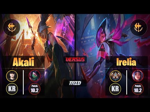 Tempt AKALI (Mid) [Conqueror] VS IRELIA - Challenger KR Patch 10.2