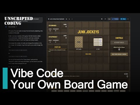 Make your own board game - Vibe Coding for FUN | Unscripted Coding