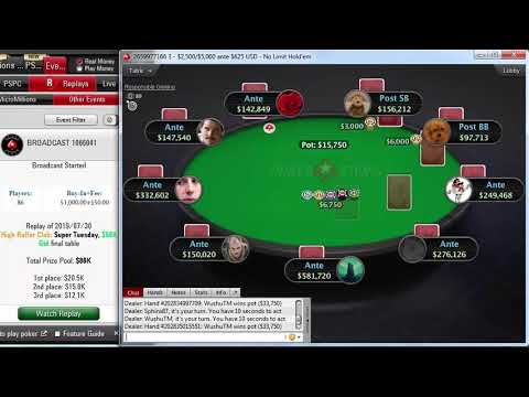 Replay |"ramastar88" Final table PokerStars High Roller Club: $1,050 Super Tuesday $50K Jul 30, 2019