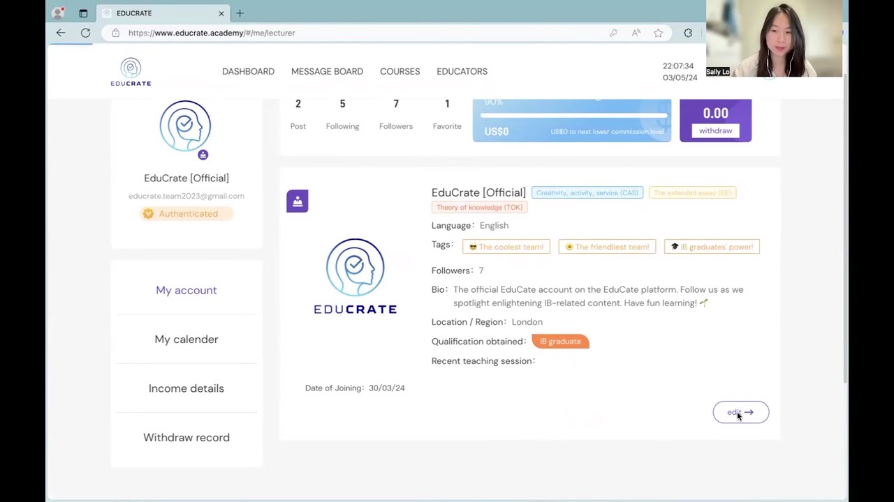 EduCrate Platform Walkthrough - Educator Users