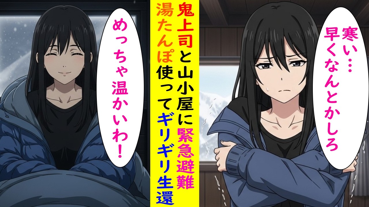 【AI漫画】鬼上司と山小屋に緊急避難した結果…