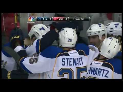 Alex Steen Overtime Winning Goal-Blues vs Red Wings 2/13/13