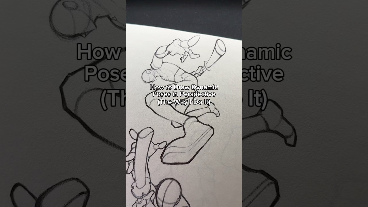How to Draw Dynamic Poses in Perspective (The Way I Do It) #art #pose #drawing #tutorial #howtodraw