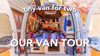 Super Cozy Tiny Home on Wheels - 2013 Ford Transit Connect Camper Conversion Van Tour