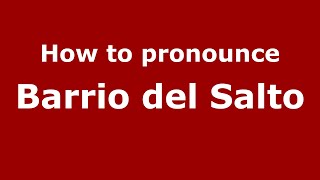 How to pronounce Barrio Del Salto