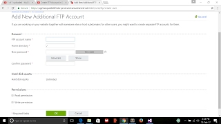 how to create ftp account in godaddy - Web Server