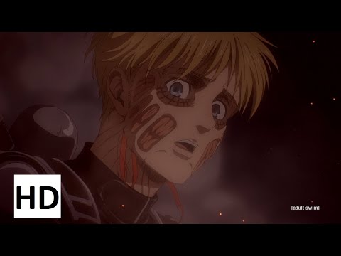 ARMIN COLOSSAL TITAN TRANSFORMATION ENG DUB 1080P HD | BEST ARMIN MOMENTS | ATTACK ON TITAN SEASON 4
