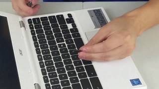 How To Fix Replace Repair Key on Acer Chromebook CB3 Laptop Computer - Small Letter Number Arrow Key