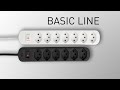 Max Hauri Bloc multiprises Basic-Line 8x T13 Noir avec interrupteur