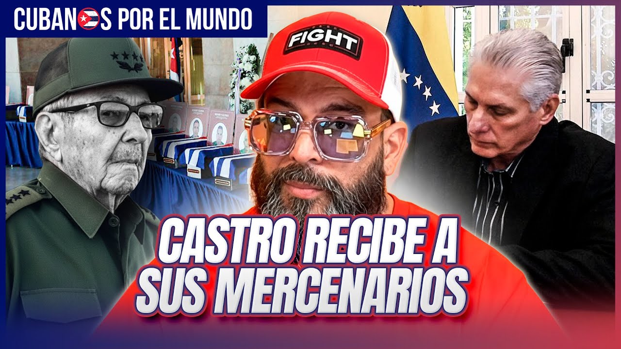 Raúl Castro reaparece en el teatro fúnebre del régimen para recibir ¿32? mercenarios de Venezuela